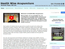 Tablet Screenshot of healthwiseacupuncture.com